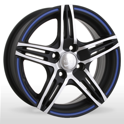 Диски SM 890 MtBPBluL (Matt Black Polished Blue Line) Storm